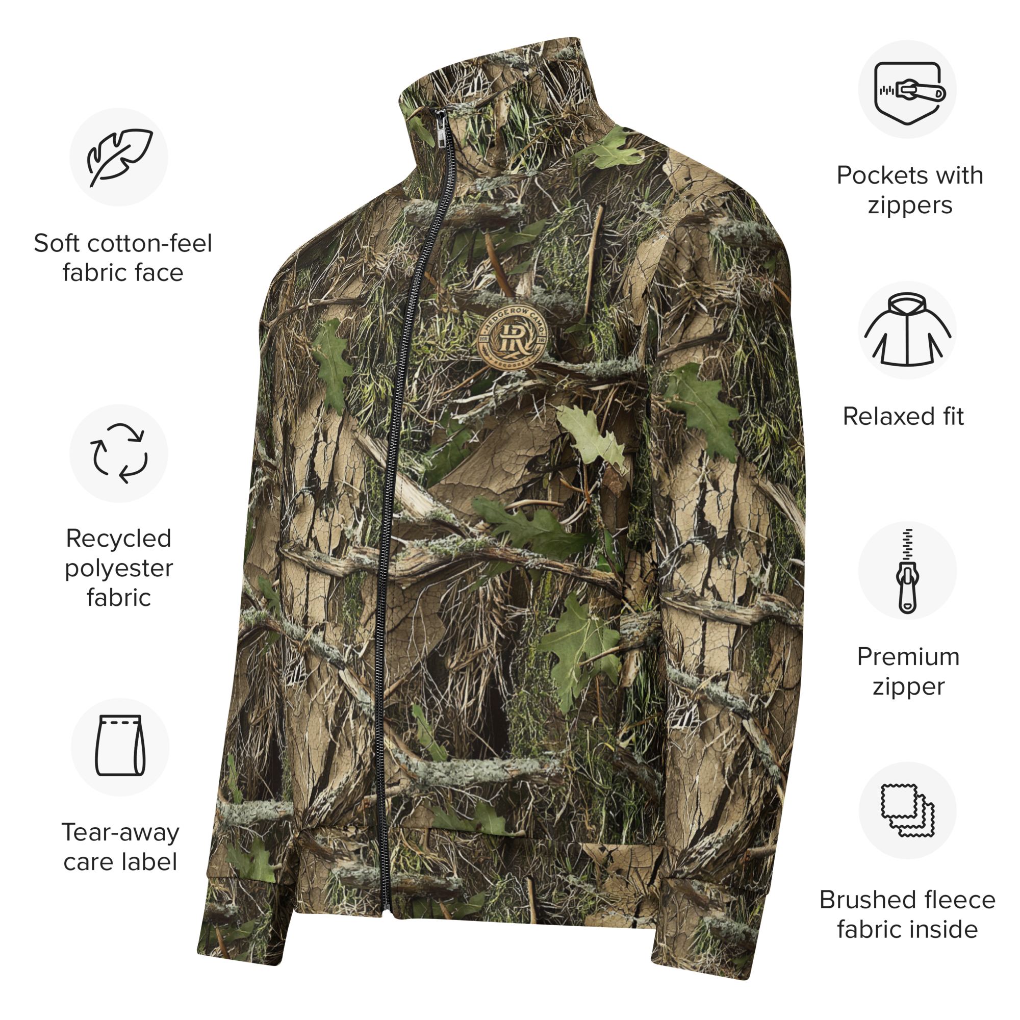 HedgeRow Camo Unisex Track Jacket