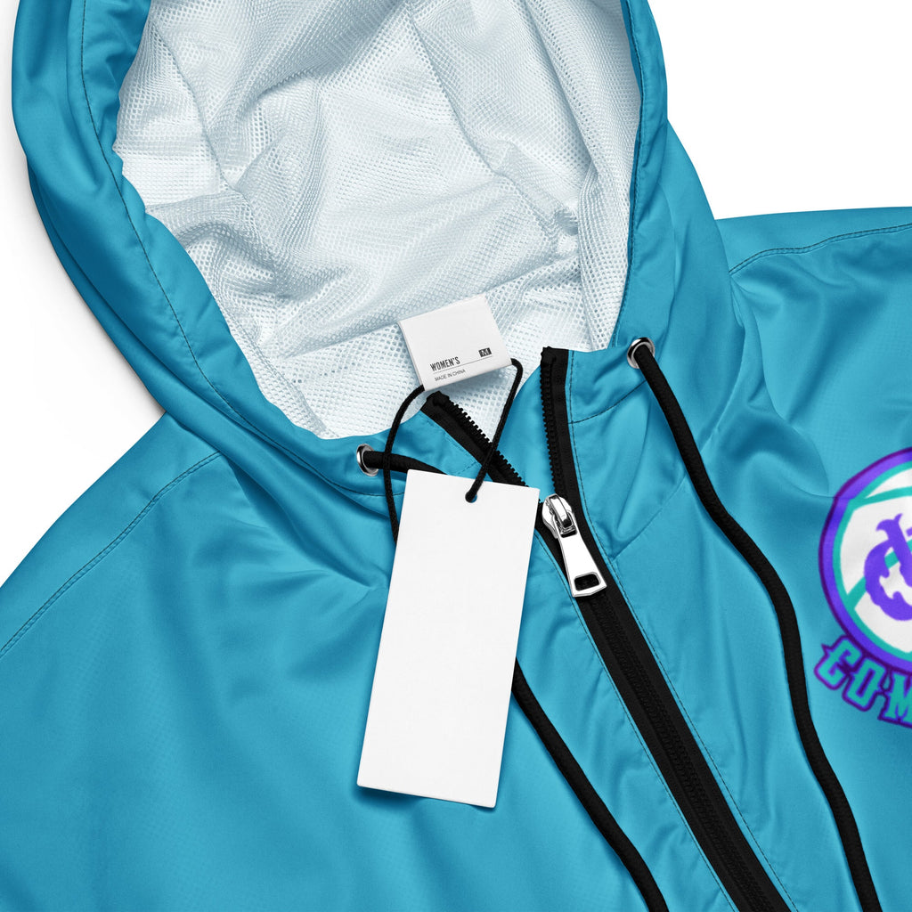 Women's Cropped Half-Zip Windbreaker in Bright Blue - Image 22