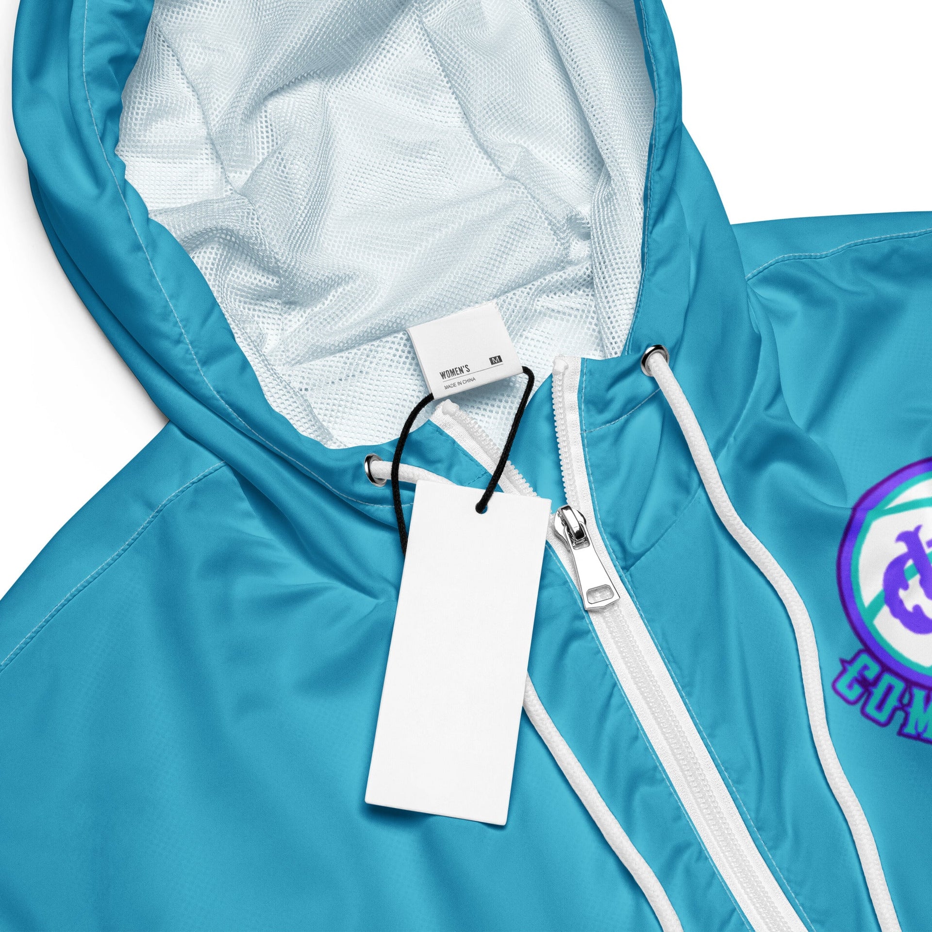 Women's Cropped Half-Zip Windbreaker in Bright Blue - Image 23