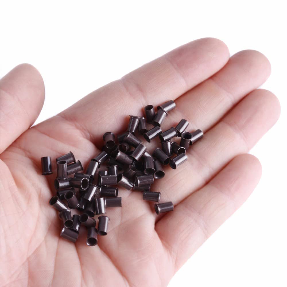 Copper Micro Rings for Hair Extensions 3.5 x 3.5 x 6.0 mm (25 Pc)