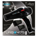 Allure Turbo 4175 1875W professional ceramic ionic hair dryer in black and red