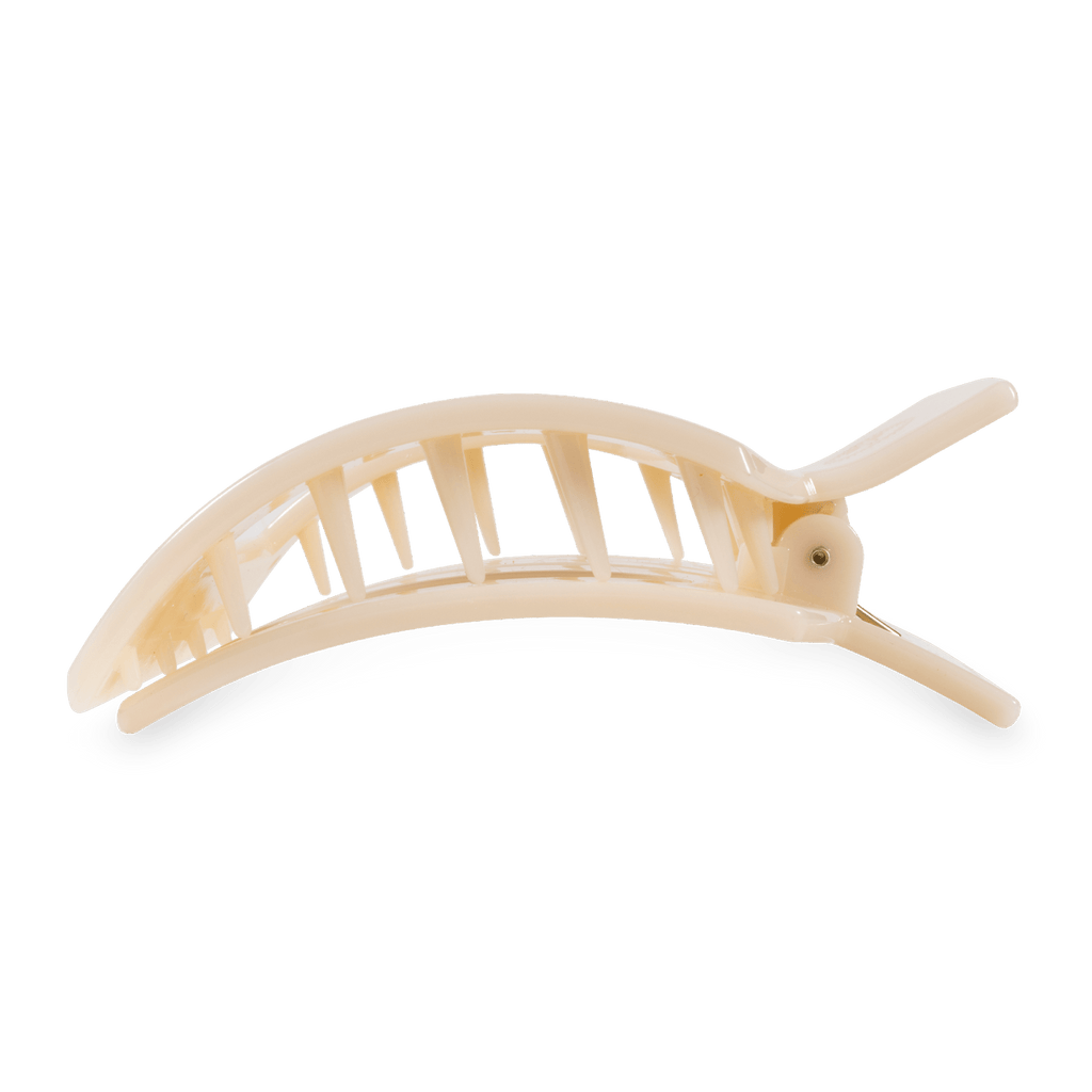 Large Flat Square Hair Clip in Almond Beige - Comfortable Accessory