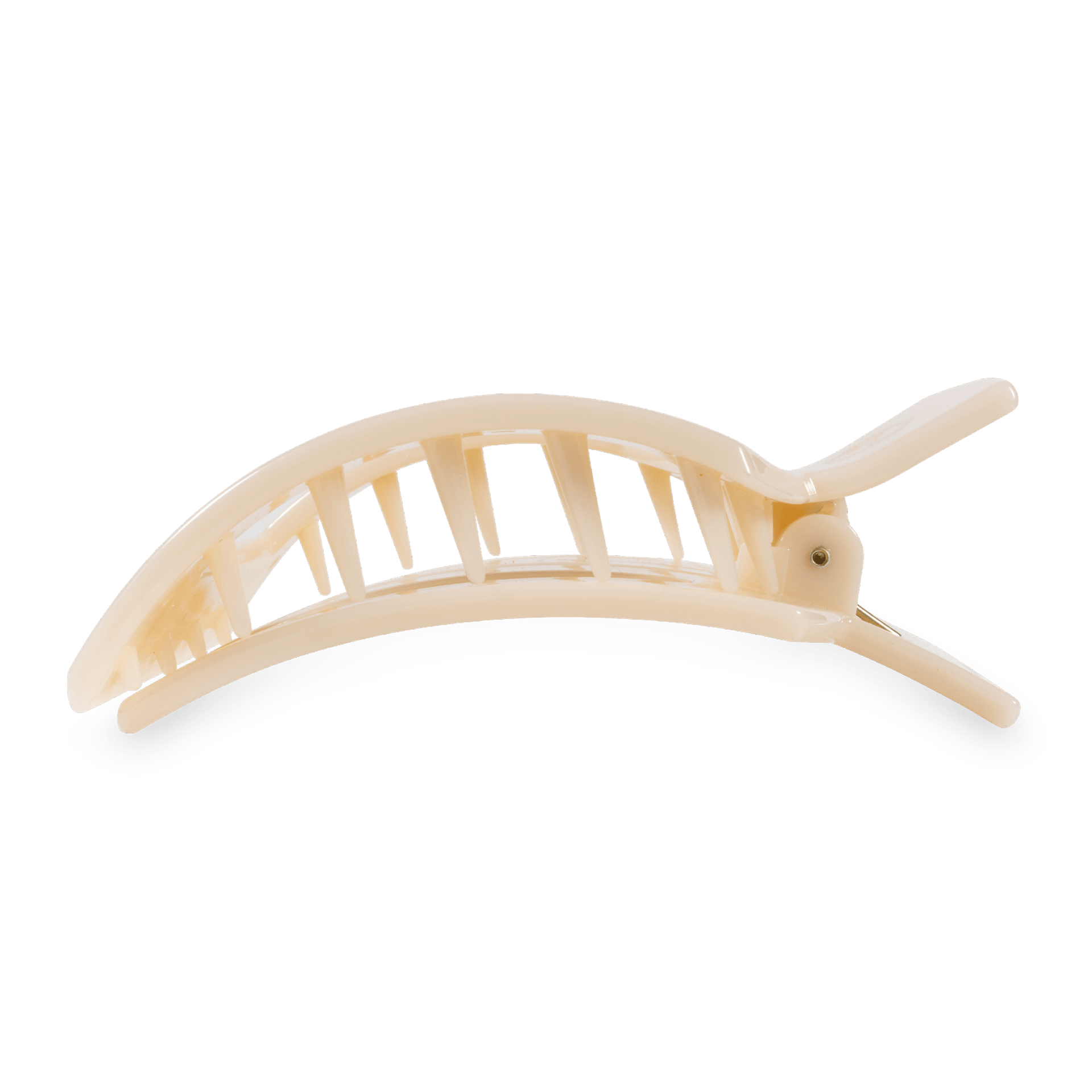 Large Flat Square Hair Clip in Almond Beige - Comfortable Accessory