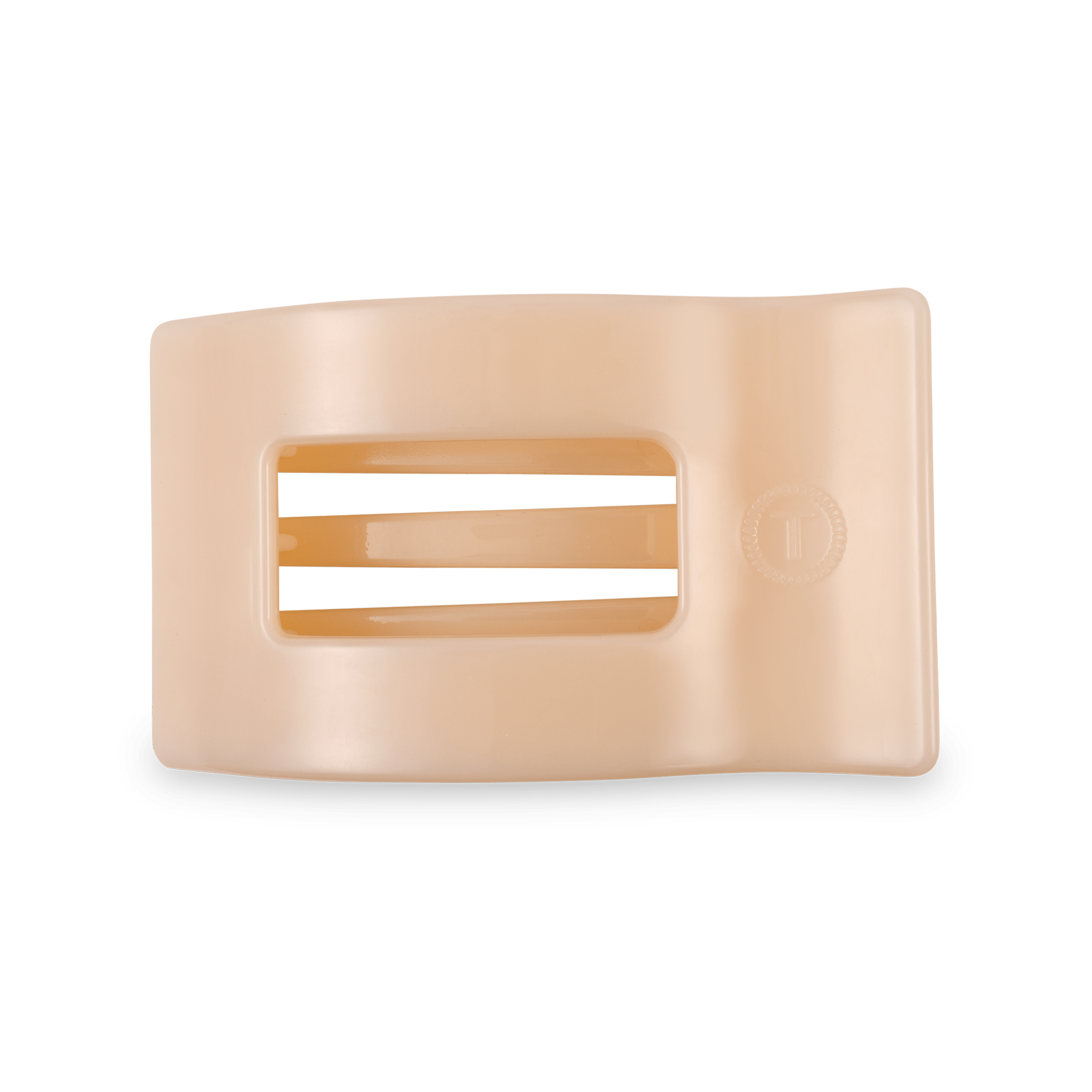 Almond Beige Medium Flat Rectangle Hair Clip for comfortable everyday hair styling