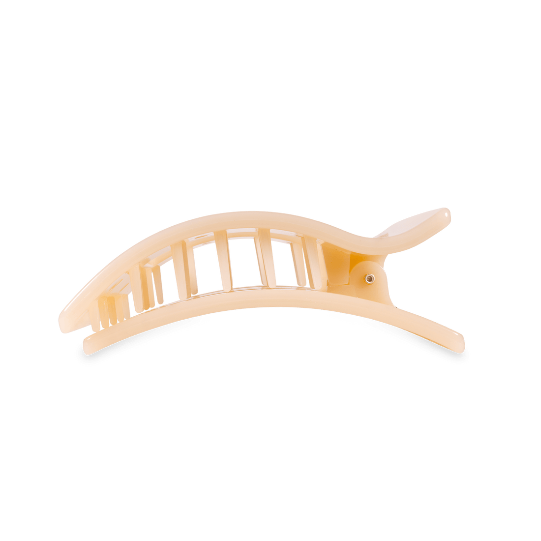Almond Beige Medium Flat Rectangle Hair Clip for Comfortable Hold