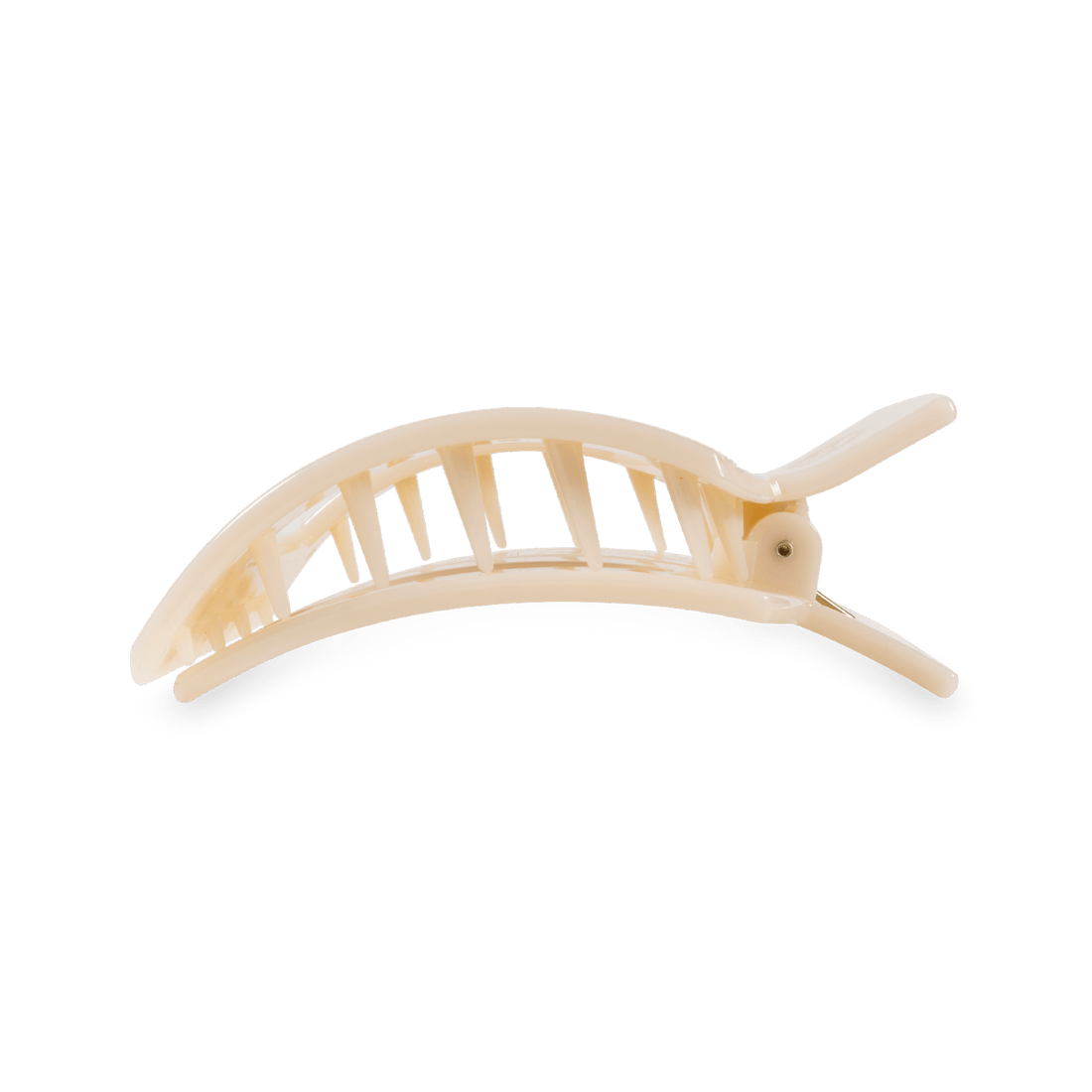 Almond Beige Medium Flat Square Hair Clip for Secure Hold