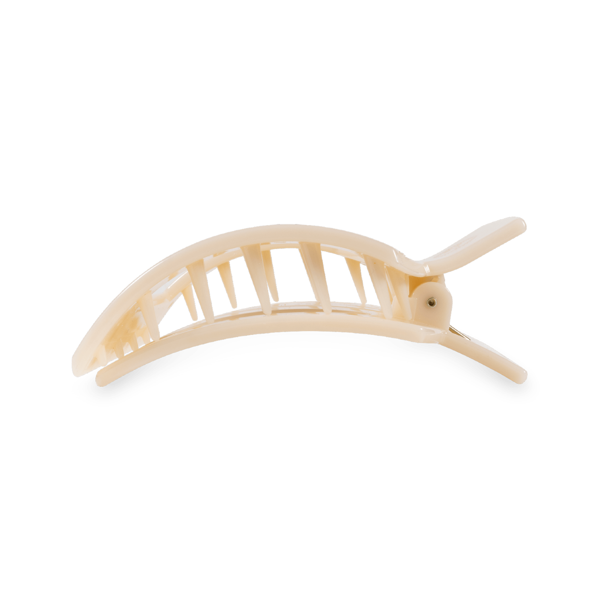 Almond Beige Medium Flat Square Hair Clip for Secure Hold