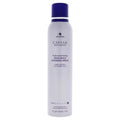 Alterna Caviar Anti-Aging High Hold Finishing Hairspray in a metallic silver canister with a royal blue cap.