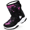 Girls Snow Boots Water-Resistant Warm Fur Lined Anti-Slip Winter Boots for Toddler/Little Kid/Big Kid Black Size 10