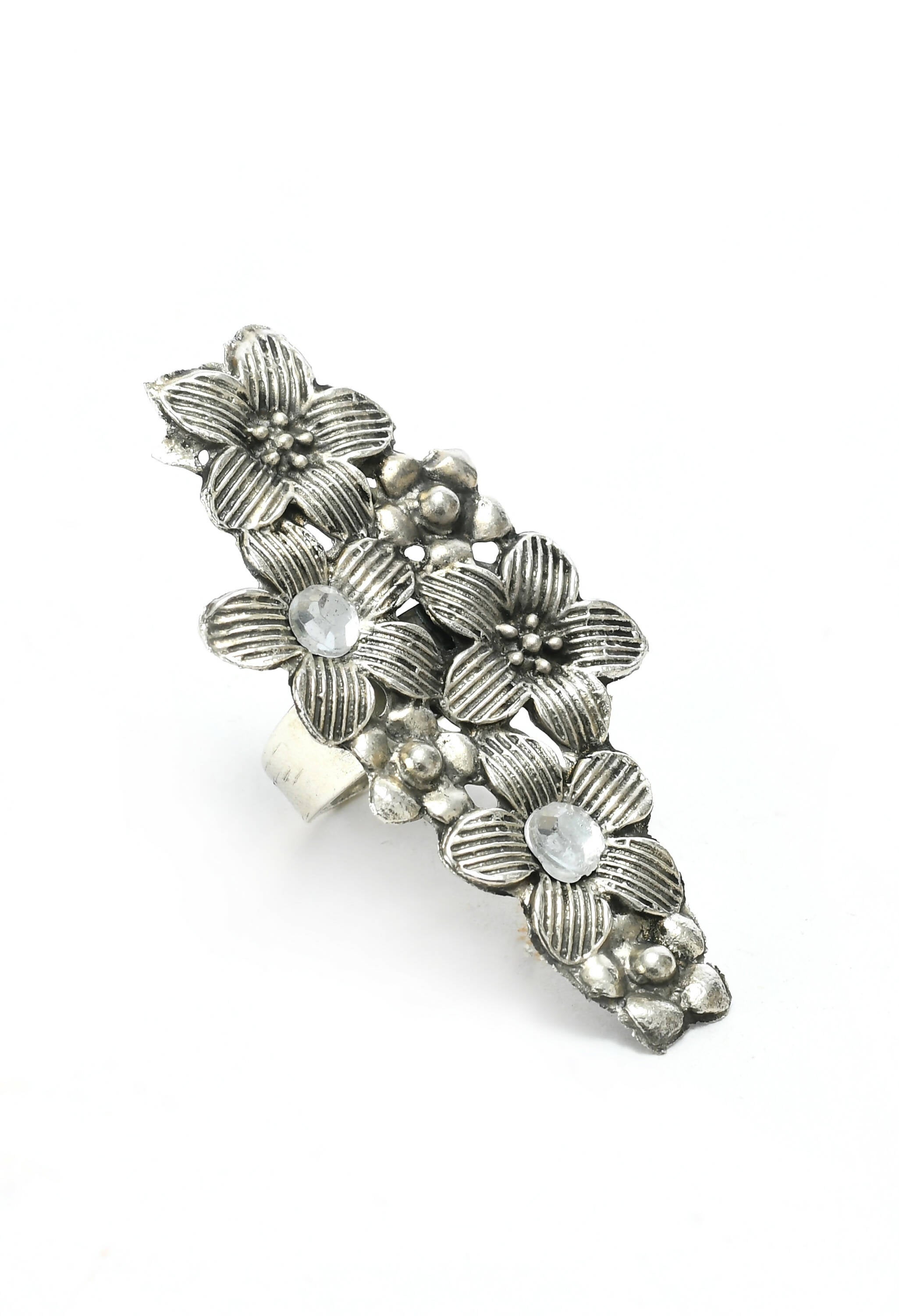 Oxidised Silver-Plated Hasli Design Choker Necklace Set