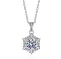 S925 Sterling Silver Snowflake Pendant Necklace