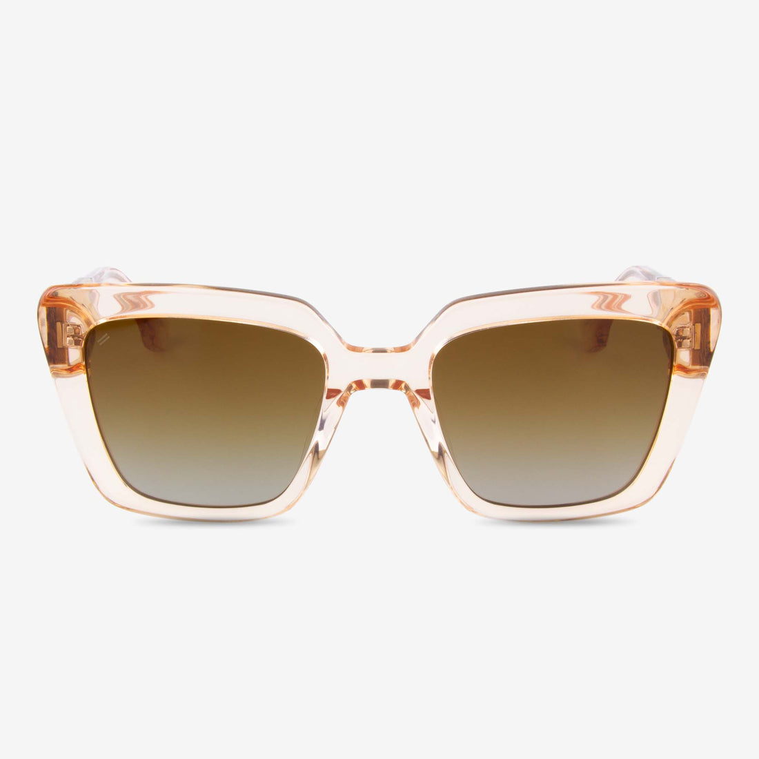 Amelia oversized cat-eye sunglasses featuring a mixed acetate and wood frame design.