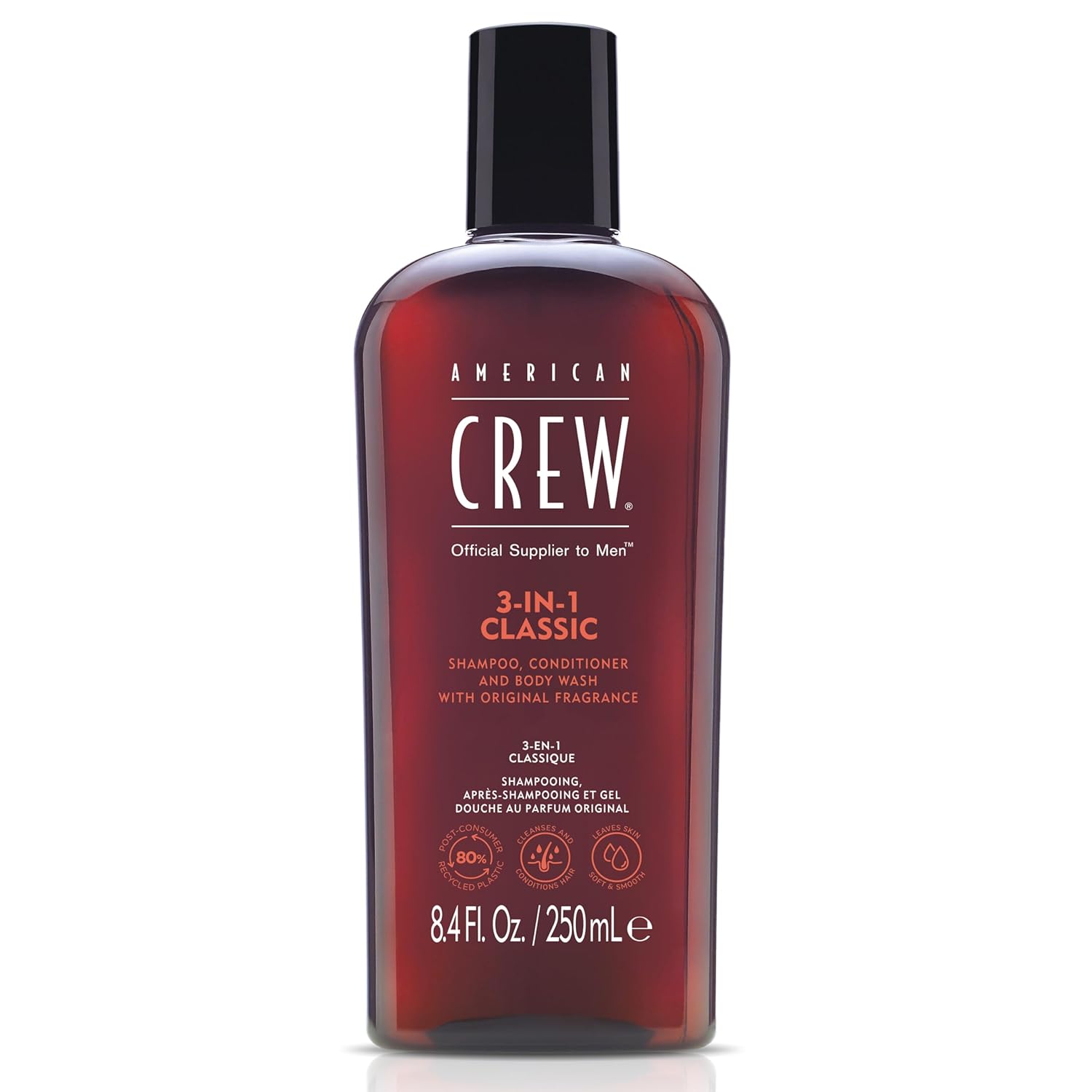 American Crew 3-in-1 Classic Hair and Body Wash 8.4oz bottle