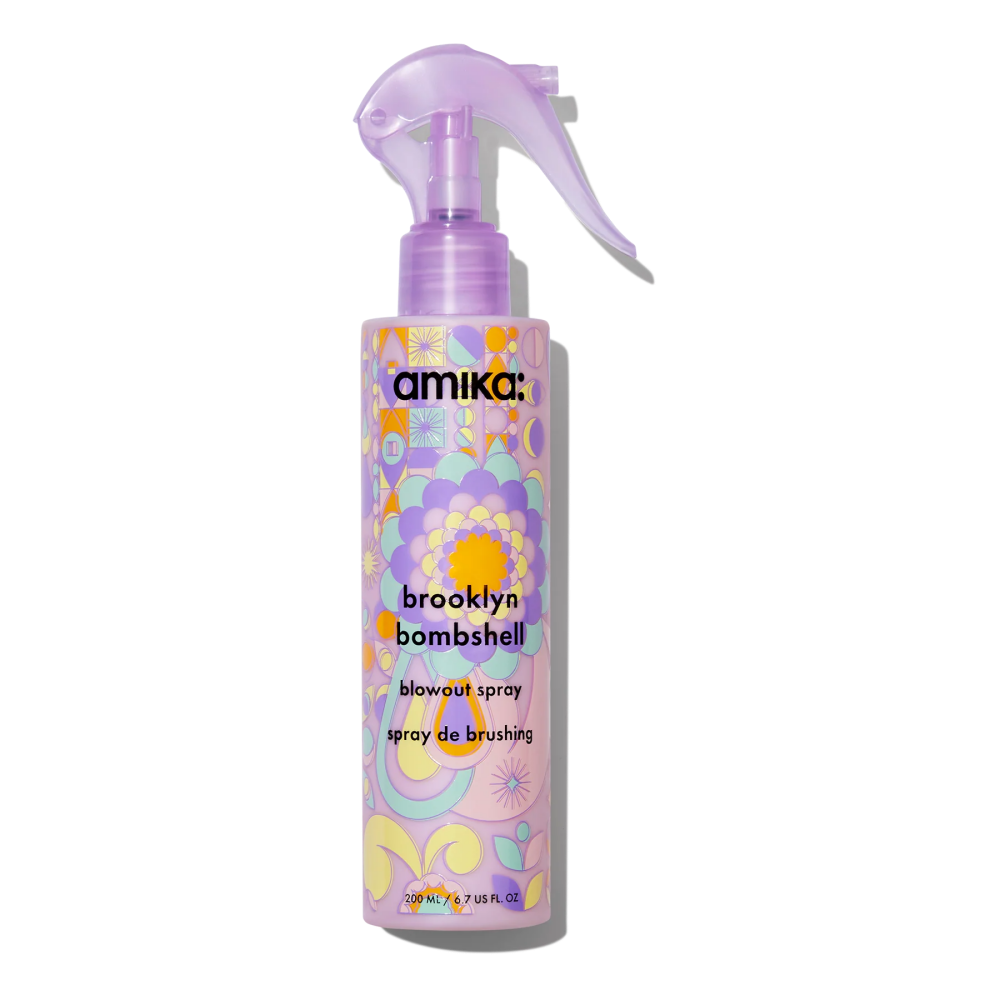 Amika Brooklyn Bombshell Blowout + Blow Dry Spray bottle for hair volume and shine