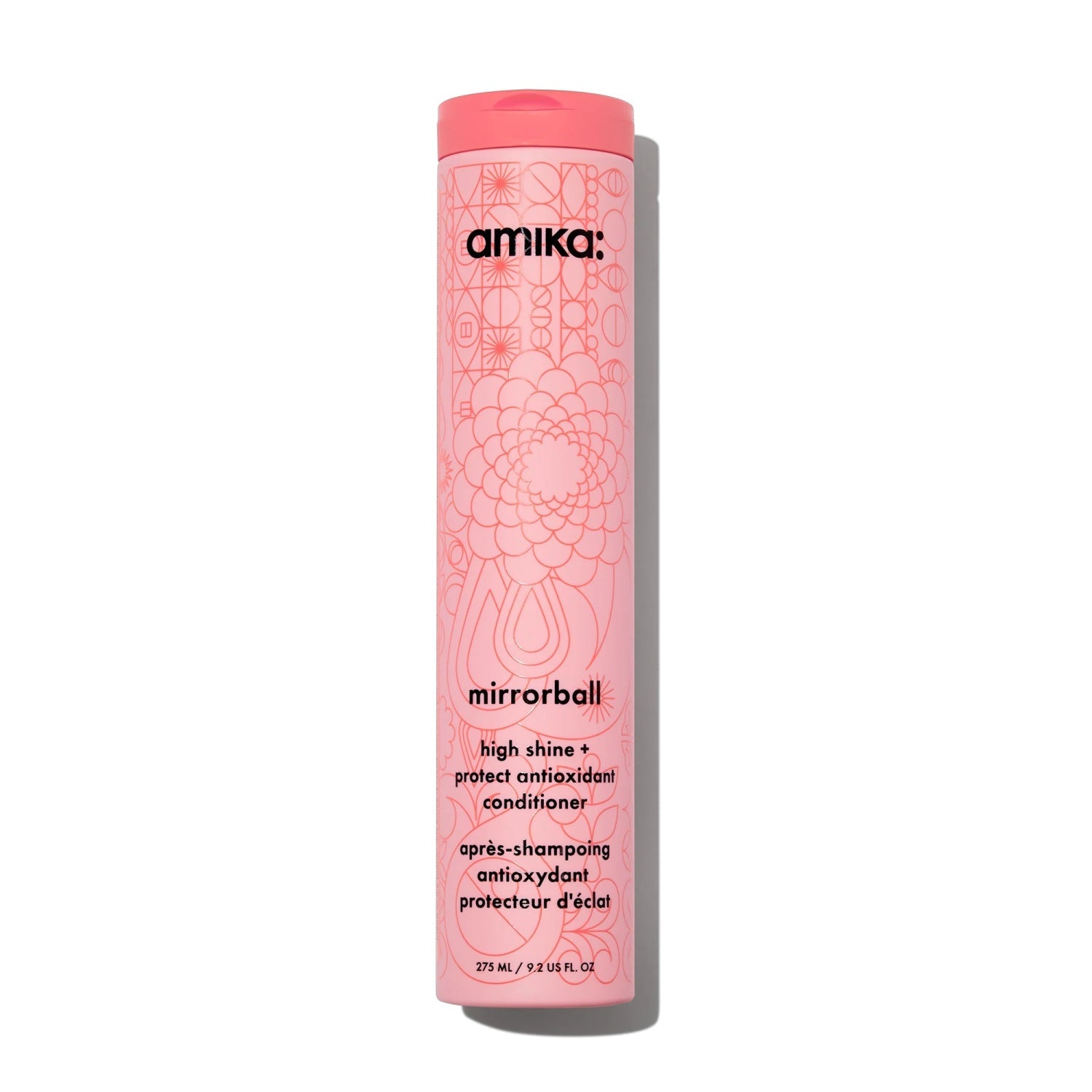 Amika Mirrorball High Shine + Protect Antioxidant Conditioner bottle.