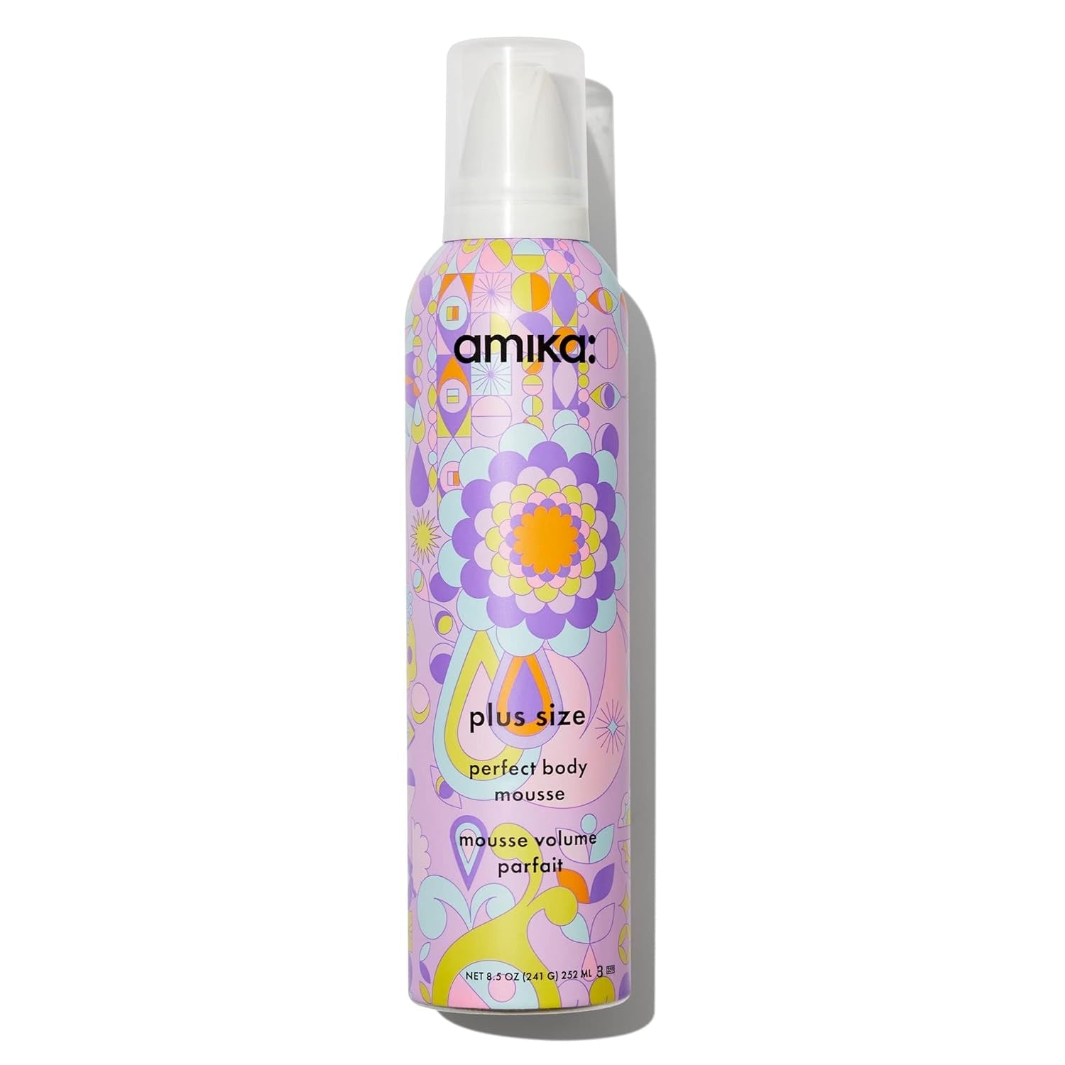 Amika Perfect Body Mousse 8.5 Oz bottle for volumizing hair styling