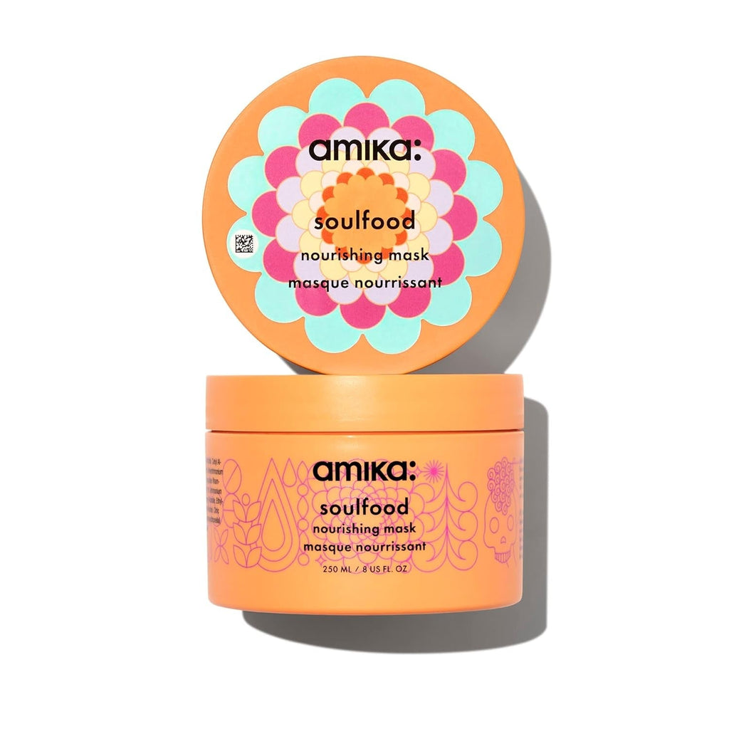 Amika Soulfood Nourishing Mask tub for deep conditioning and restoring dry, damaged hair