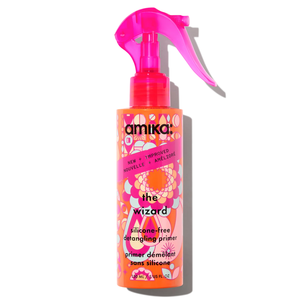 Bottle of Amika The Wizard Silicone-Free Detangling Hair Primer 5 oz