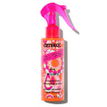 Amika The Wizard Silicone-Free Detangling Primer spray bottle in vibrant orange and pink packaging