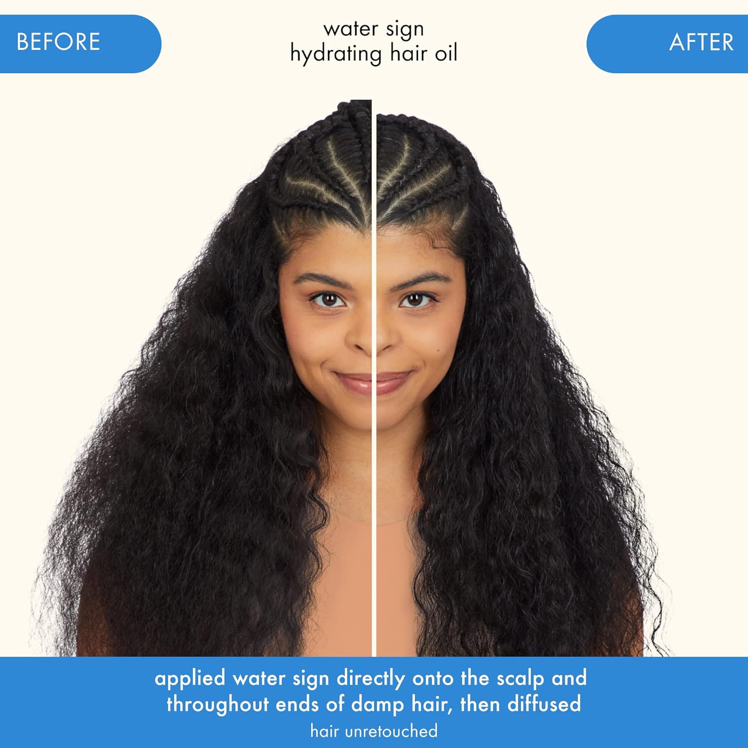 Water Sign Hydrating Hair Oil with Hyaluronic Acid 1.7 Oz
