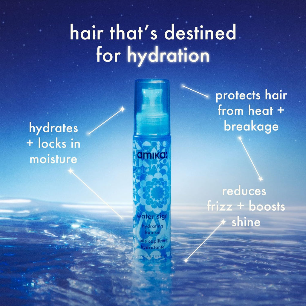 Water Sign Hydrating Hair Oil with Hyaluronic Acid 1.7 Oz
