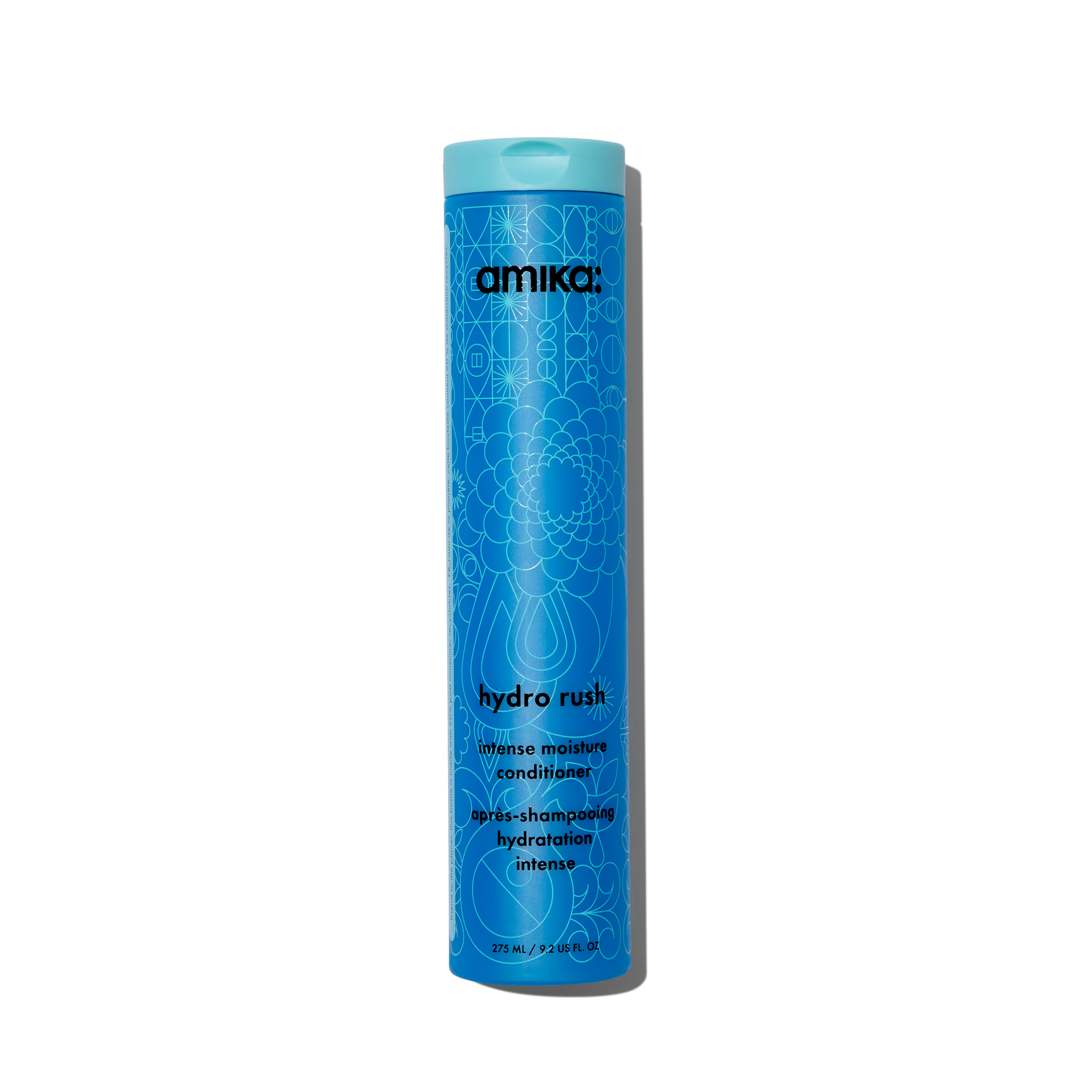 Amika Hydro Rush Intense Moisture Conditioner blue bottle 9.2oz