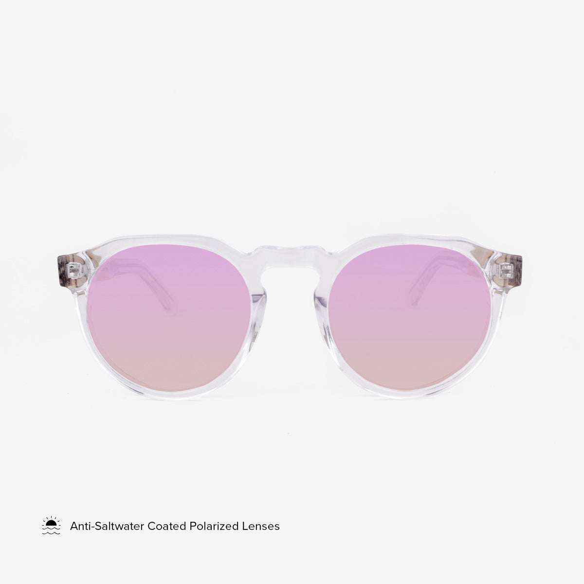 Anna Maria round sunglasses with keyhole bridge and wood accents