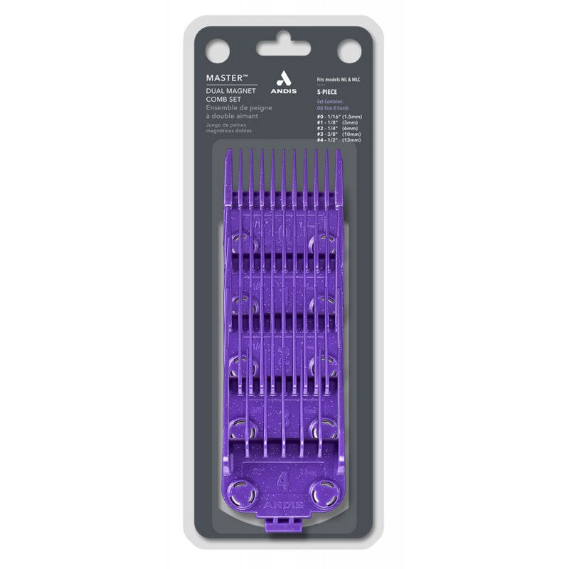 Dual Magnet Clipper Guard Set 5-Piece Professional Comb Kit