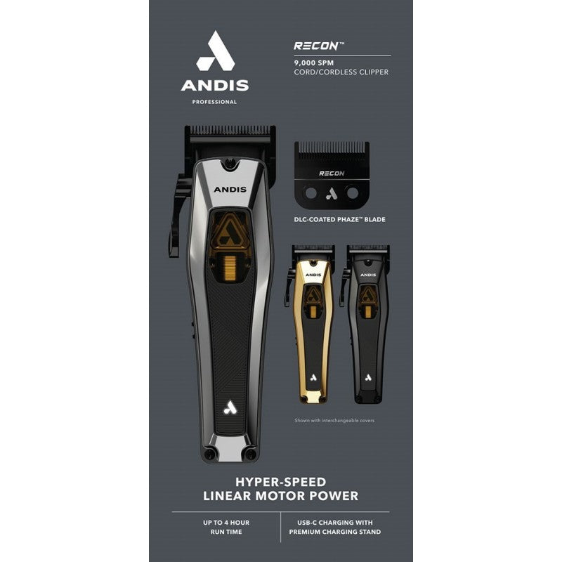 Recon Cordless Hair Clipper - High-Speed 9,000 SPM Vector Motor