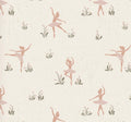 Allegra Whimsical Wallpaper - Cream, Dusty-Rose, and Sage-Green