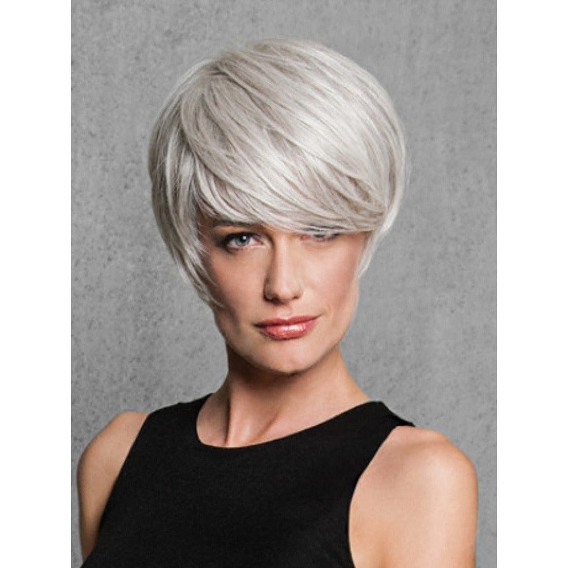 Angled Cut Wig Asymmetrical Short Layered Hairdo Style