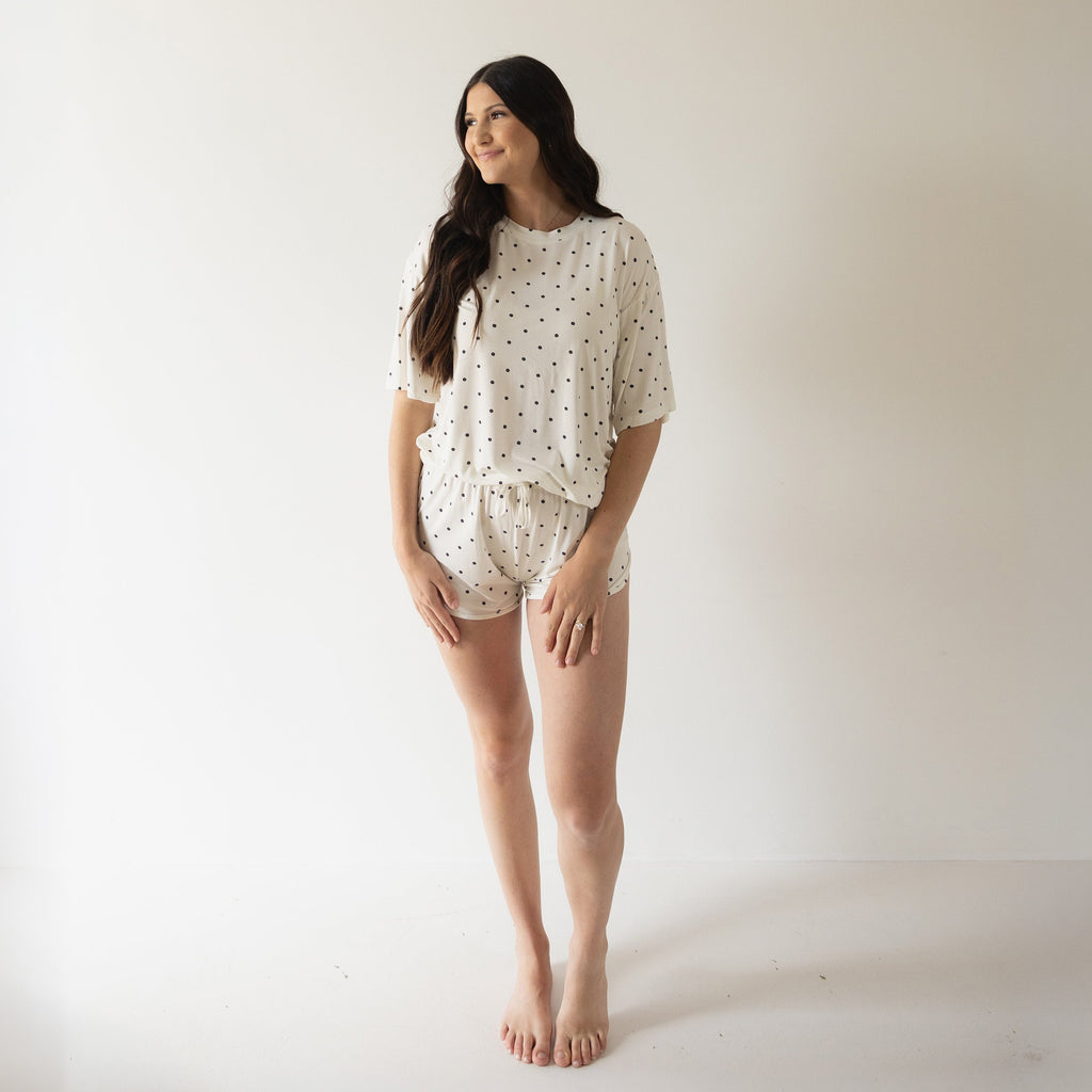 Annie Polka Dot Bamboo Short Set – Minimalist Loungewear