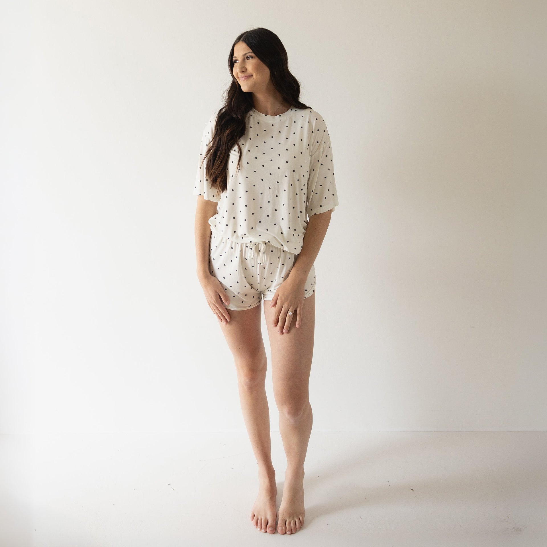 Annie Polka Dot Bamboo Short Set – Minimalist Loungewear
