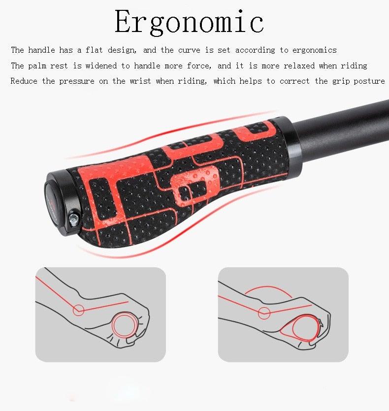 Ergonomic Anti-Slip Bike Handlebar Grips with Shock Resistance