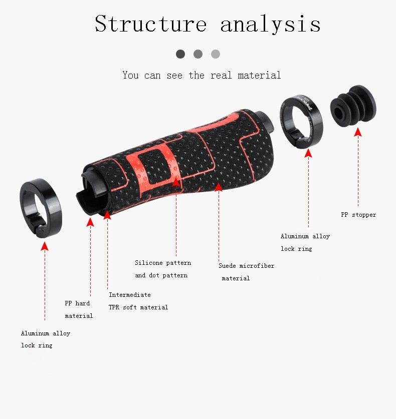 Ergonomic Anti-Slip Bike Handlebar Grips with Shock Resistance