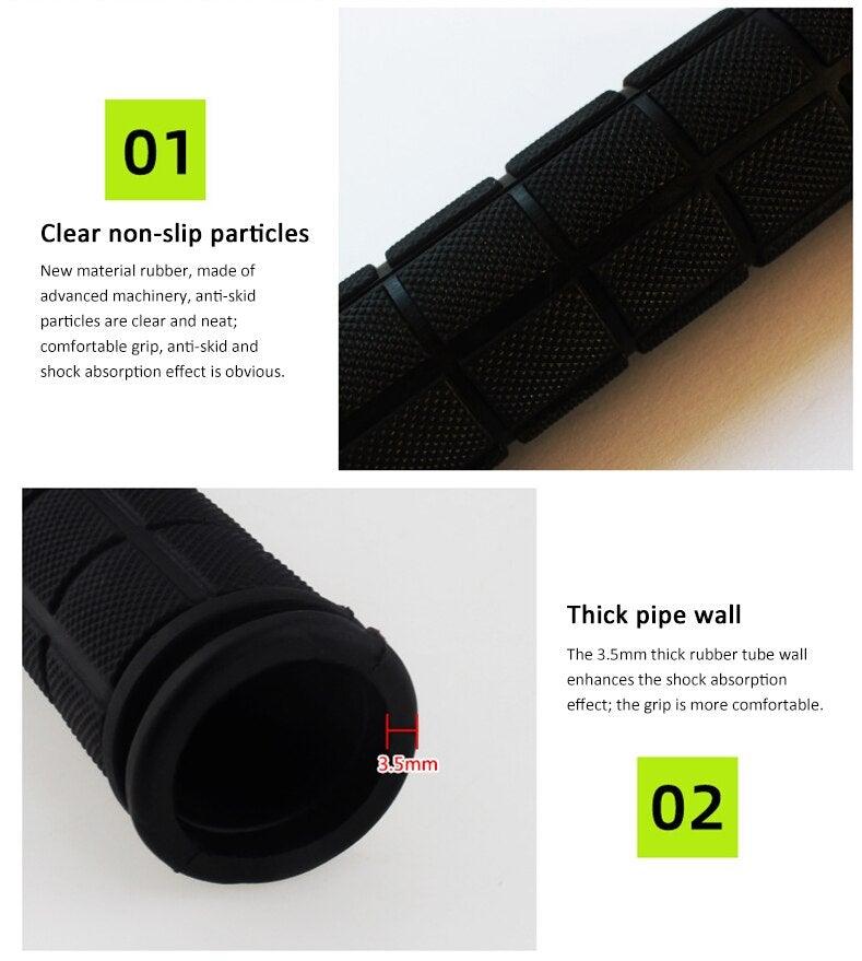 Soft TPR Rubber Mushroom Handlebar Grips - Non-Slip Bike Grips