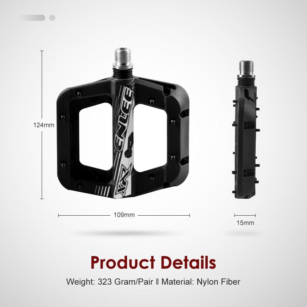 Anti-Skid Nylon Fiber Mountain Bike Platform Pedals