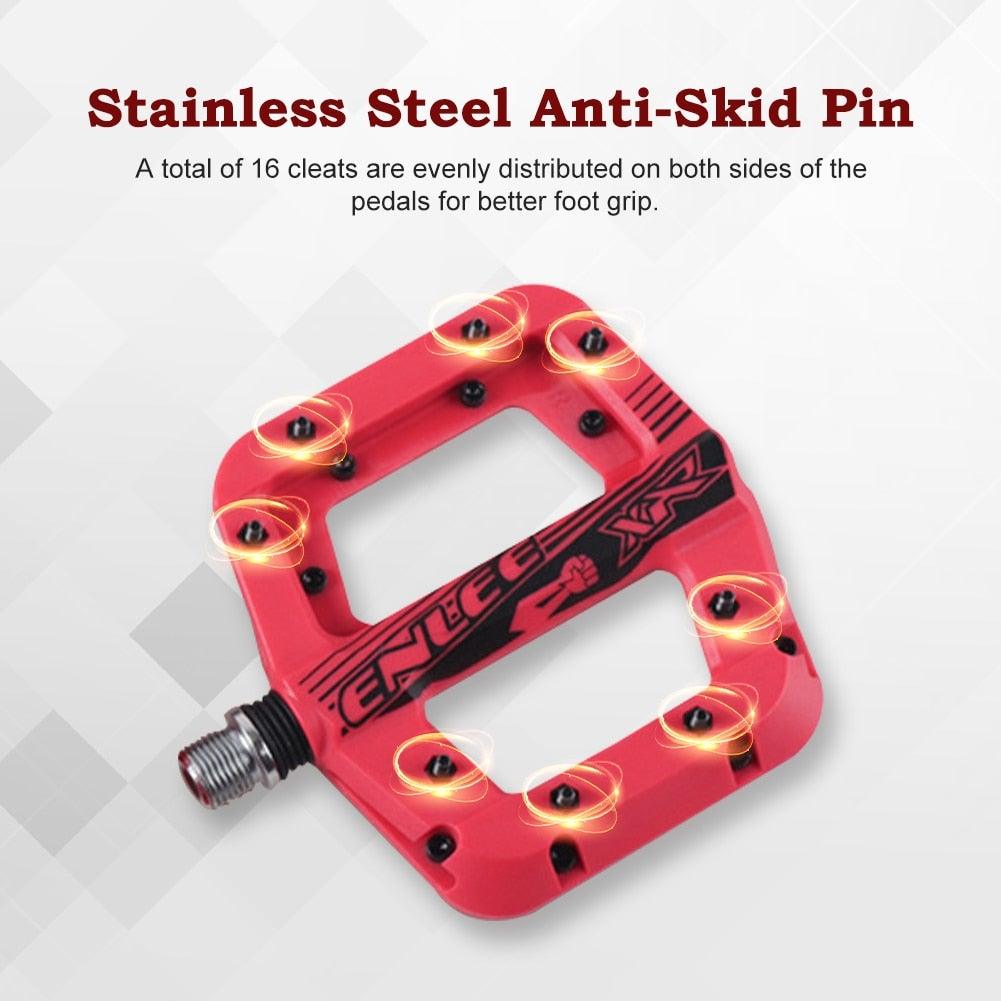 Anti-Skid Nylon Fiber Mountain Bike Platform Pedals