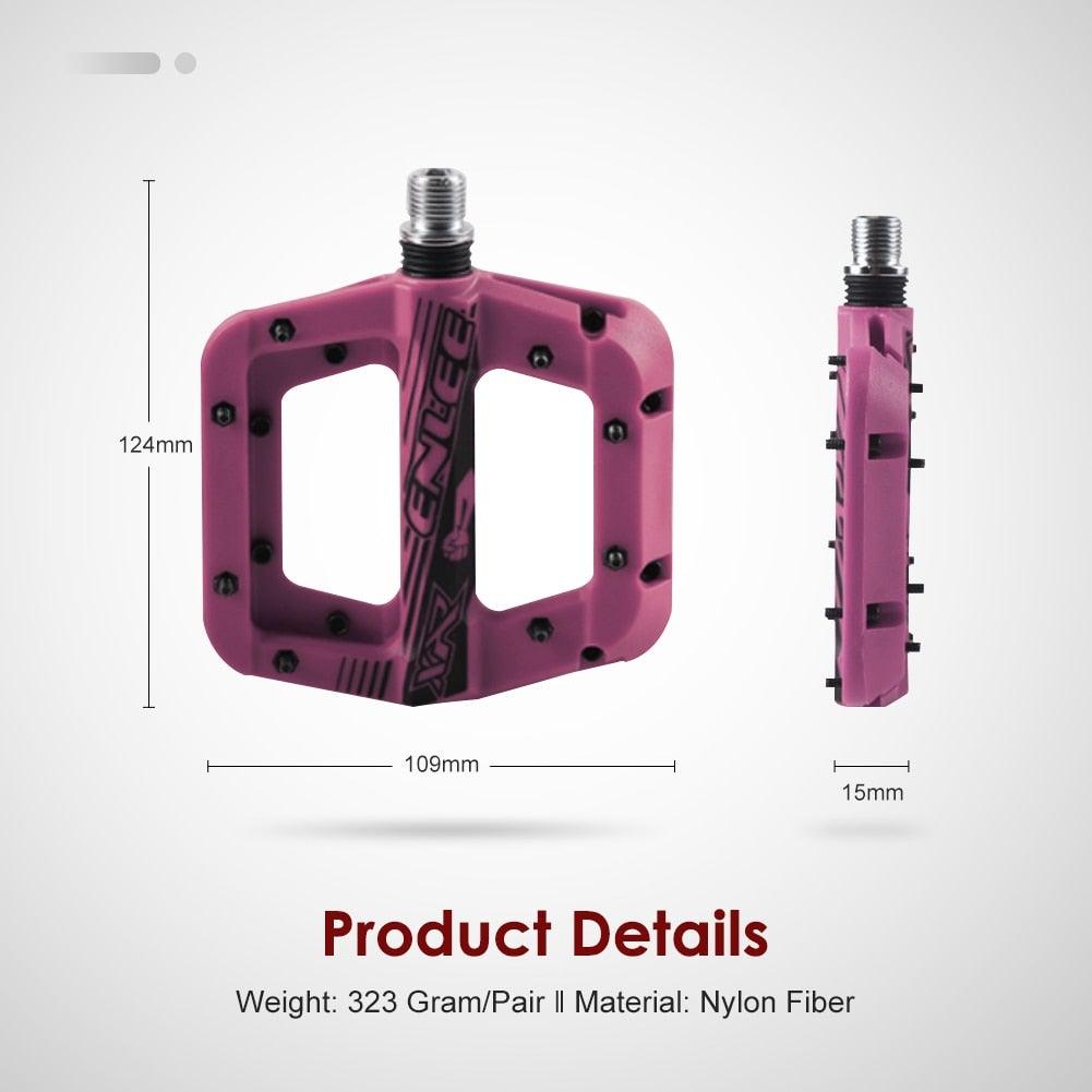 Anti-Skid Nylon Fiber Mountain Bike Platform Pedals