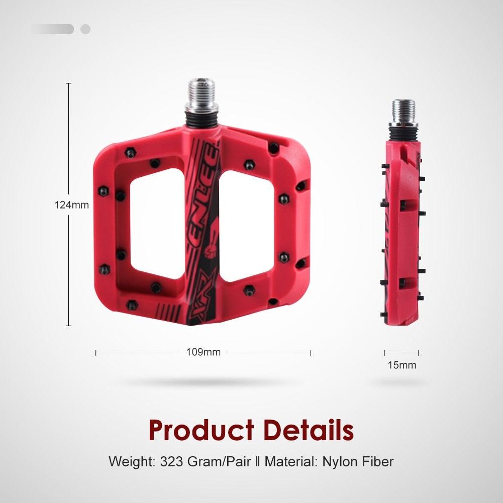 Anti-Skid Nylon Fiber Mountain Bike Platform Pedals