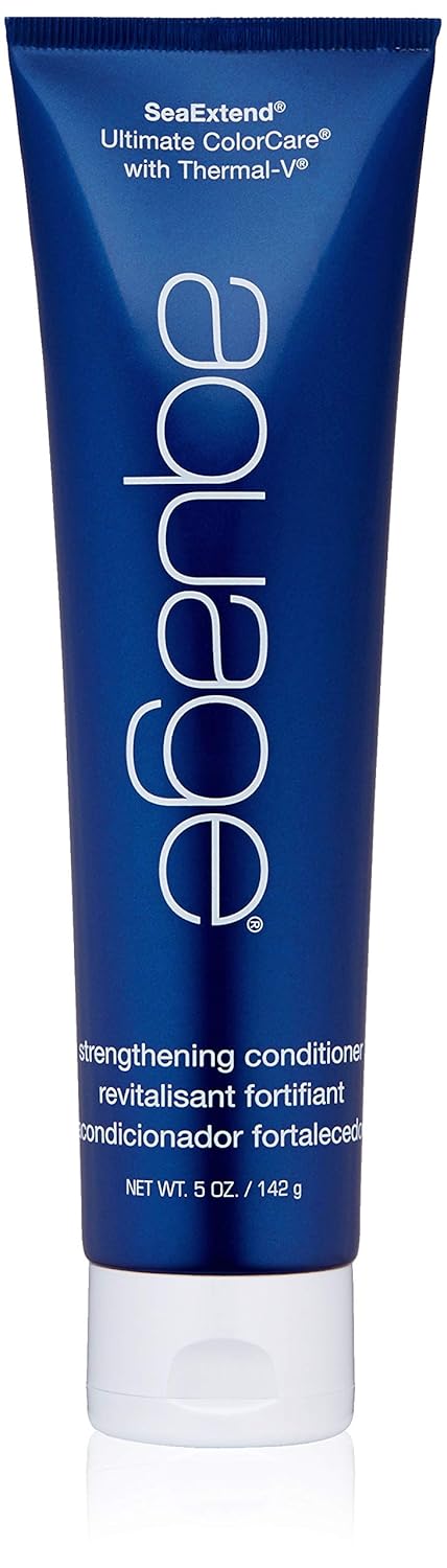 5 fl oz bottle of Aquage SeaExtend Strengthening Conditioner in blue and white packaging.