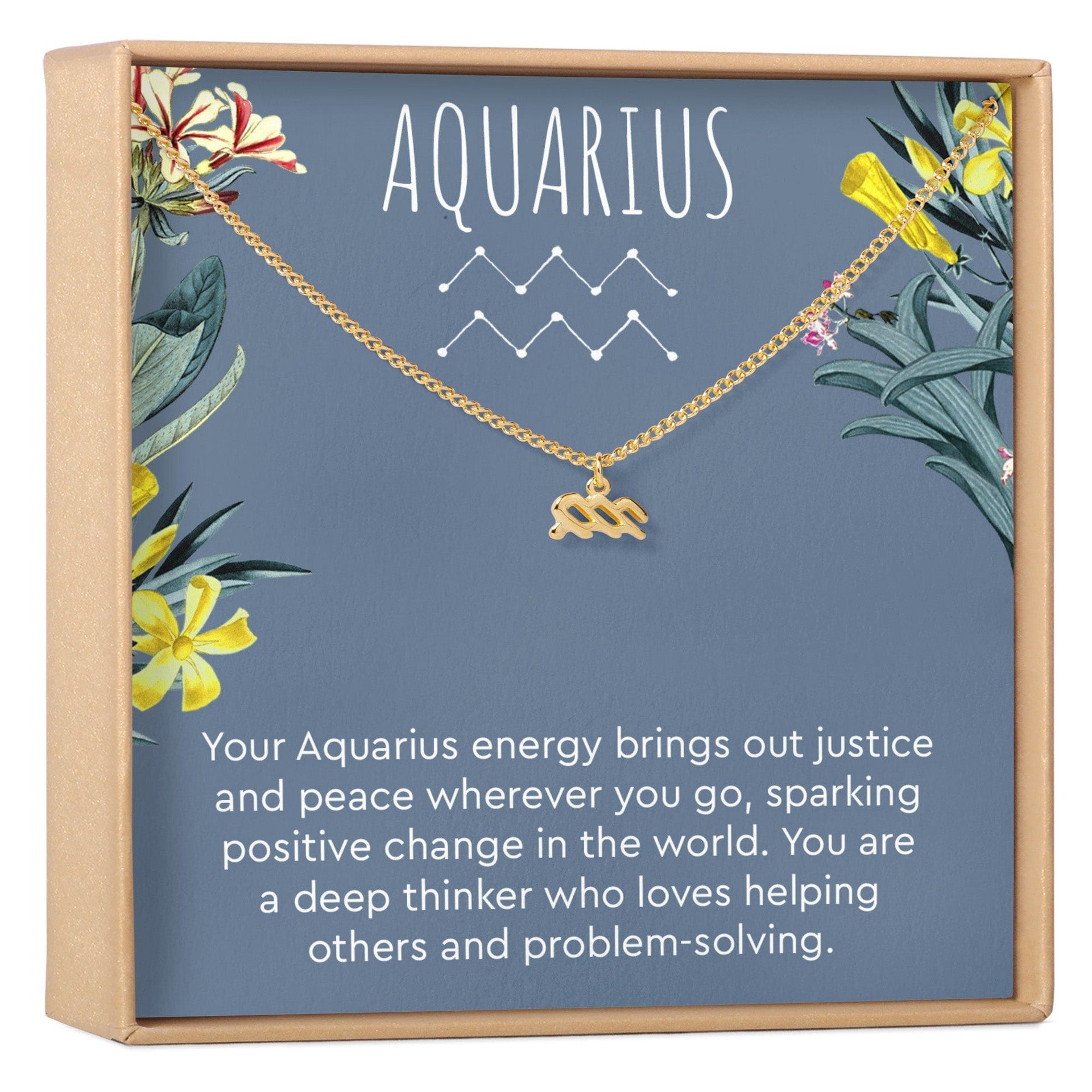 Aquarius  Zodiac Gift Necklace