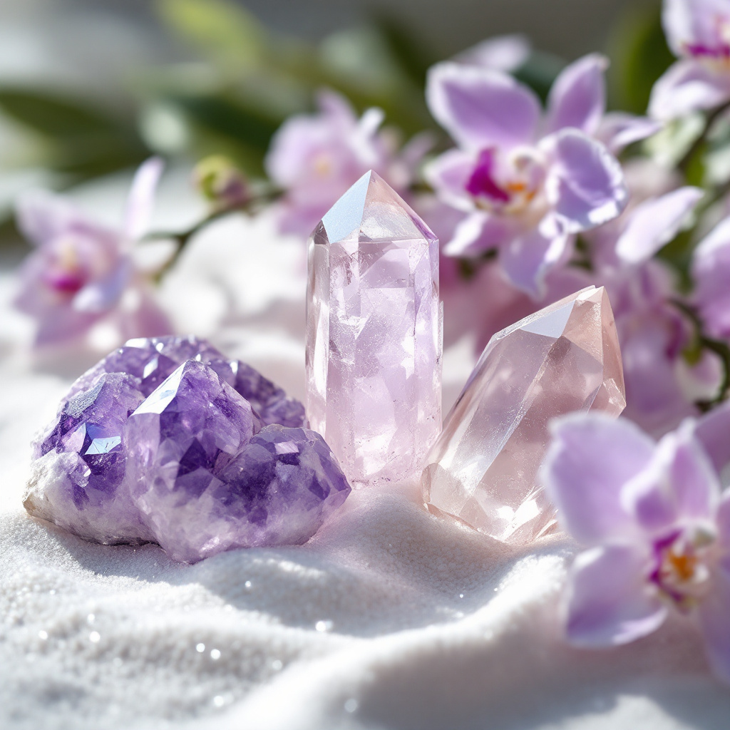 Aquarius Zodiac Crystal-Enhanced Reed Oil Diffuser, Orchid Seascape Scent, 100ml