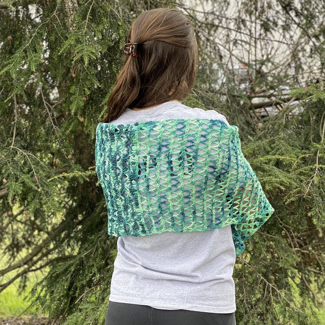 Ariel Shawl Crochet Kit - DIY Whimsical Flared Tail Shawl Project