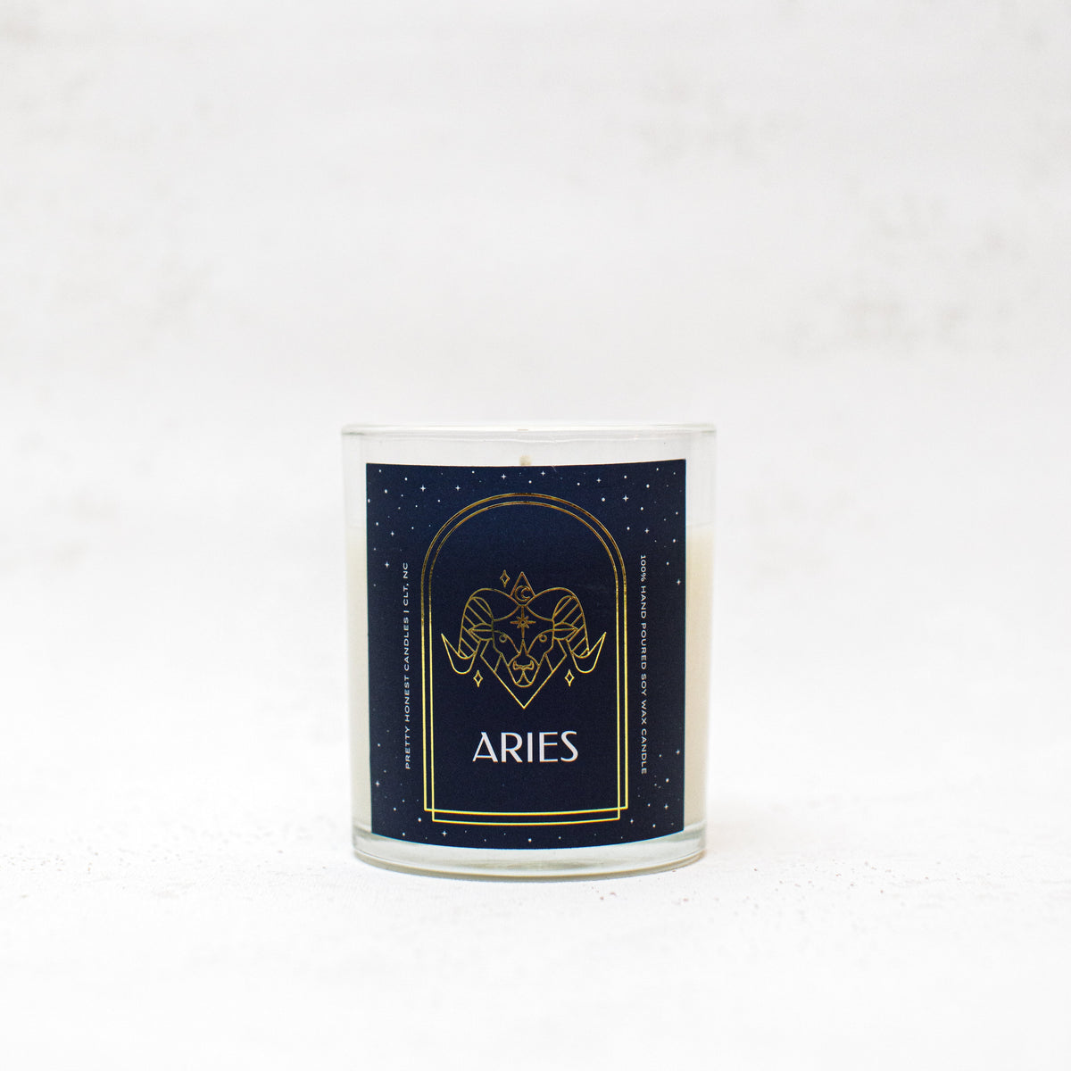 Zodiac Soy Wax Candle - Navy Blue Gold Foil Astrology Gift - Image 5