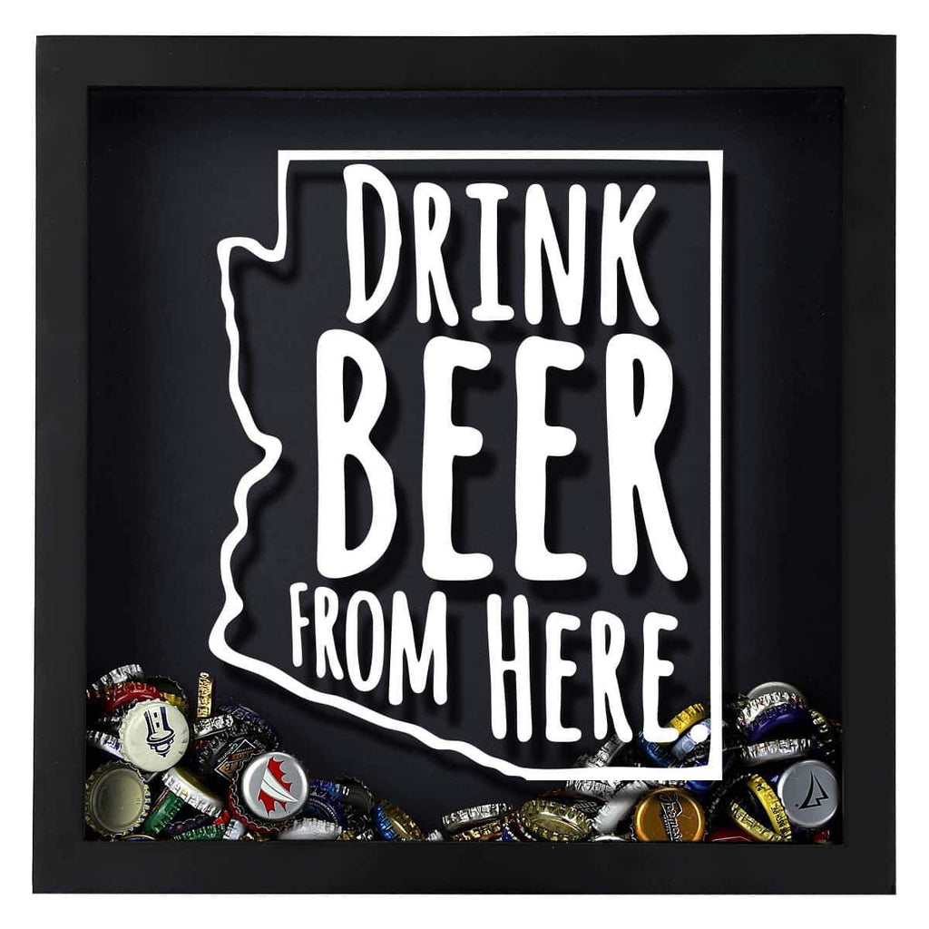 Arizona Drink Beer From Here Beer Cap Shadow Box