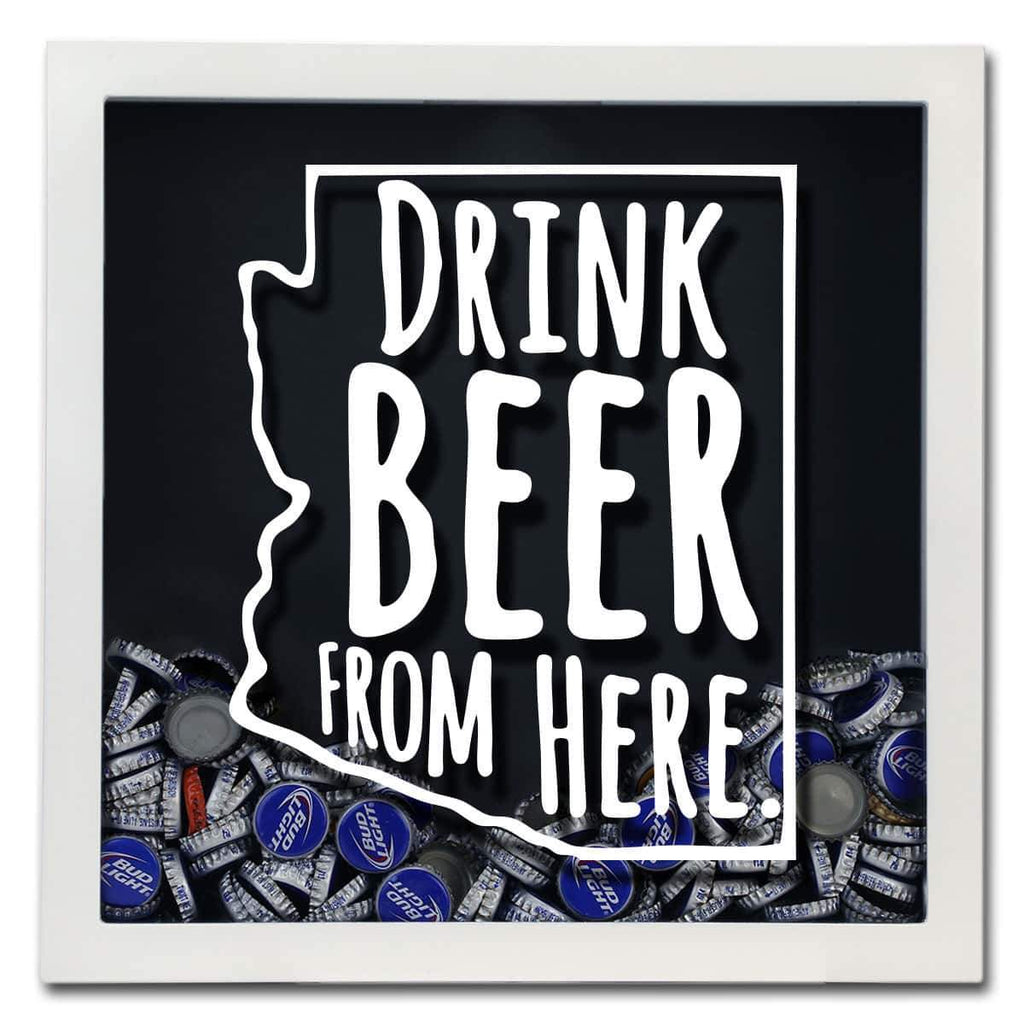 Arizona Drink Beer From Here Beer Cap Shadow Box
