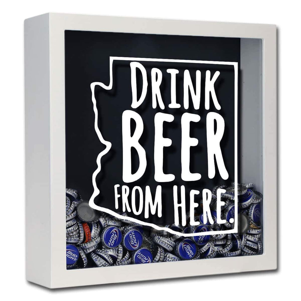 Arizona Drink Beer From Here Beer Cap Shadow Box