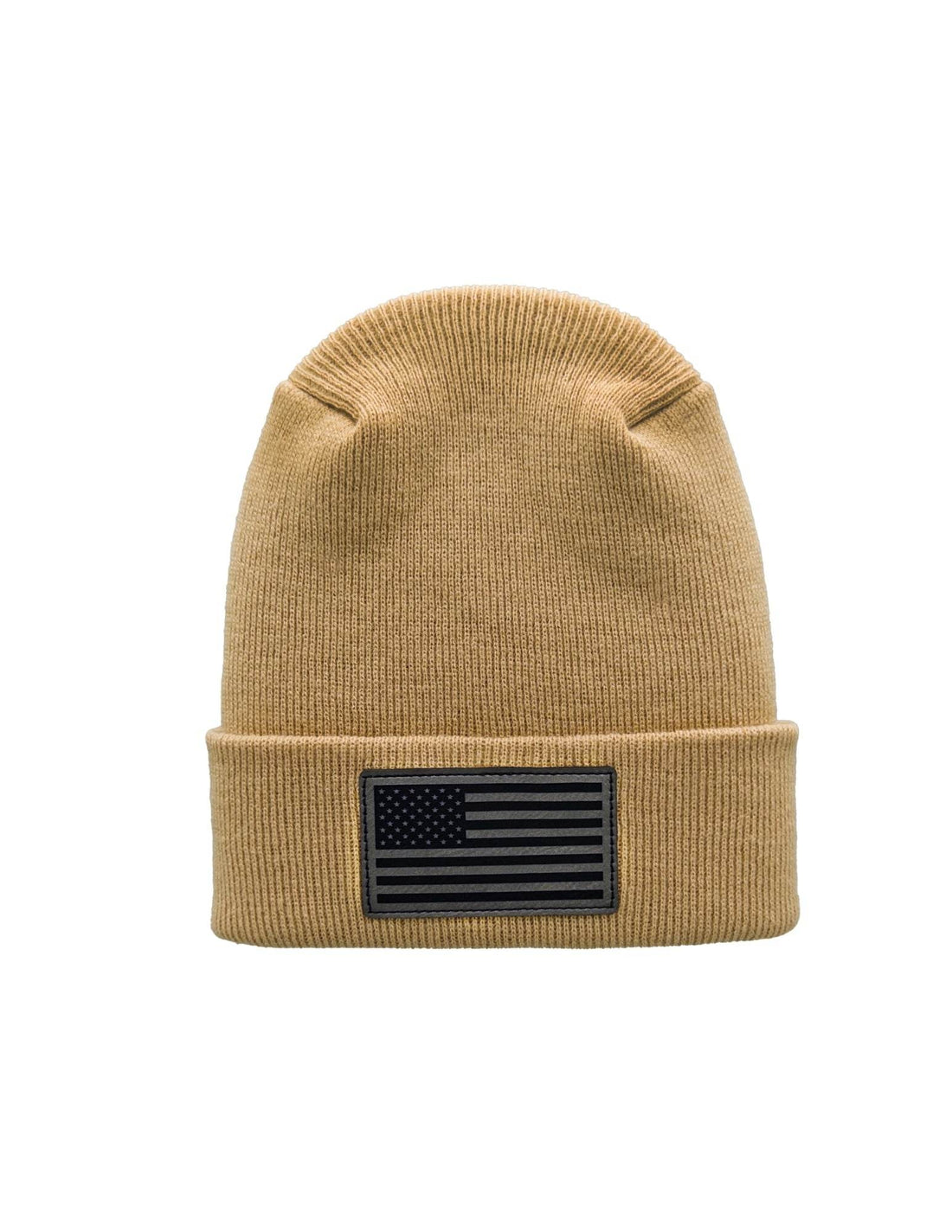 Haakwear American Flag Beanie, H Stitch Circular Knit Cuffed Beanie, Patented, Made in USA