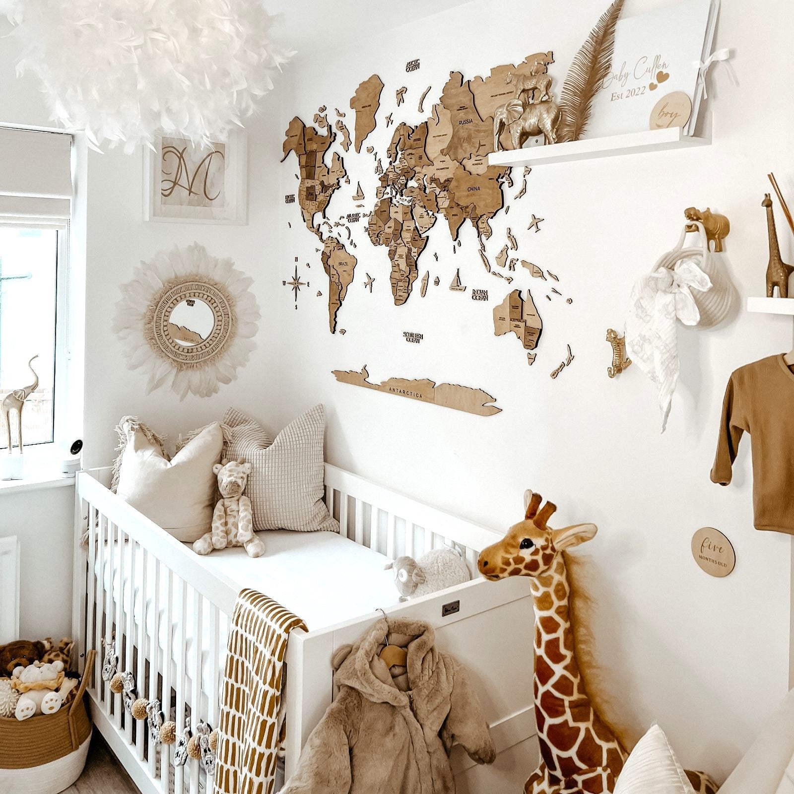 Wooden World Map Wall Art for Bedroom - Eco-Conscious Decor